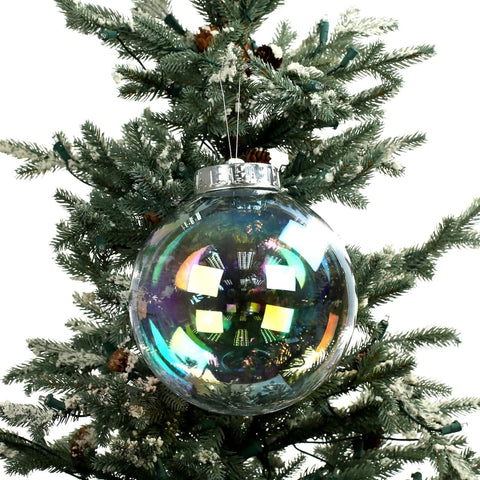 DIY Iridescent Plastic Ball Ornament