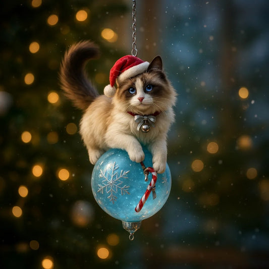 Cute Cat Christmas Tree Ornament