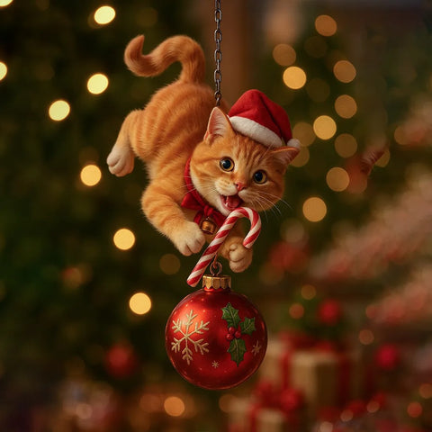 Cute Cat Christmas Tree Ornament
