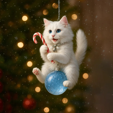 Cute Cat Christmas Tree Ornament