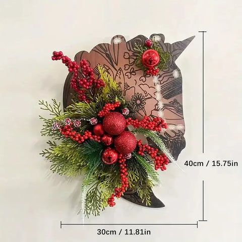 Horse Head Wreath for Christmas