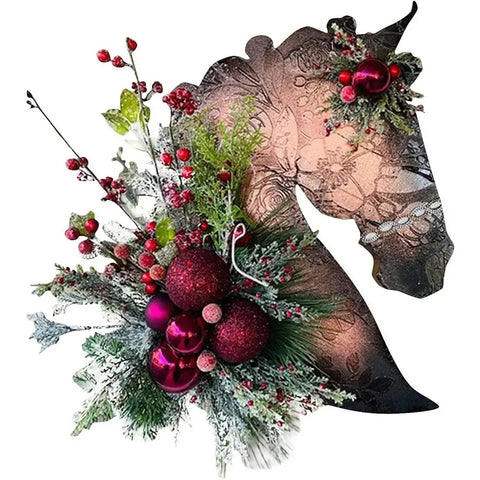 Horse Head Wreath for Christmas