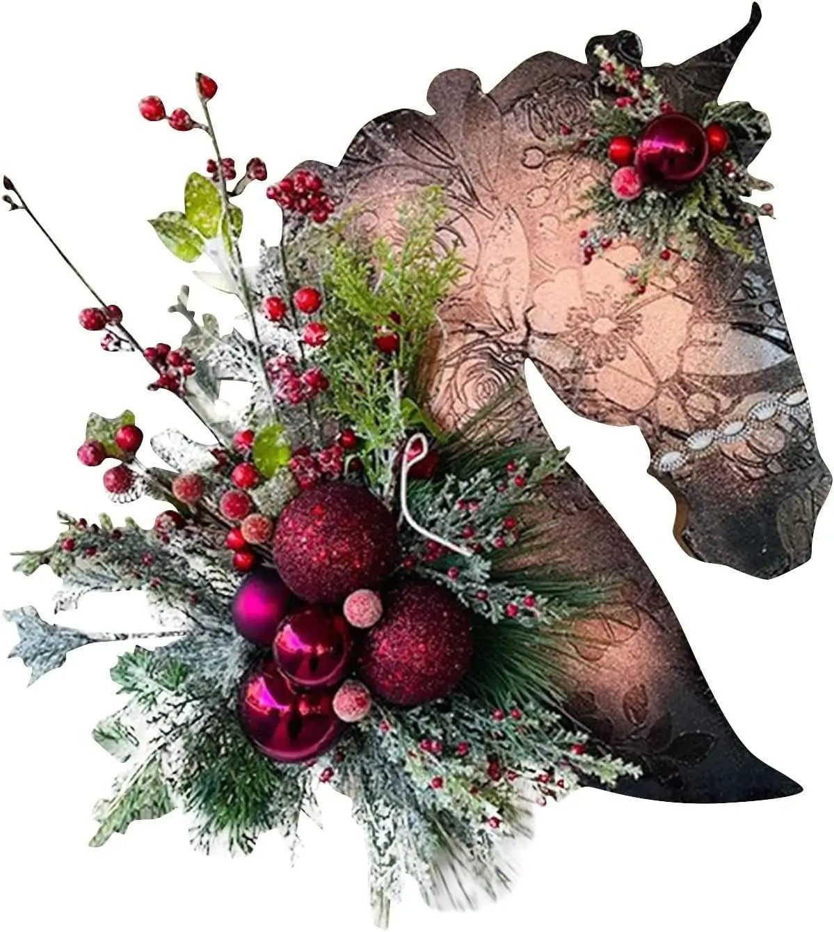 Horse Head Wreath for Christmas