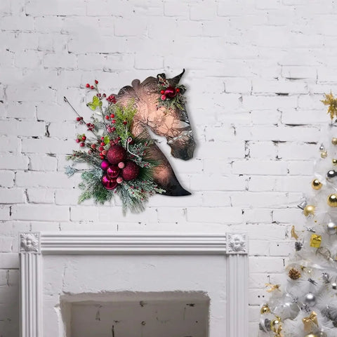 Horse Head Wreath for Christmas