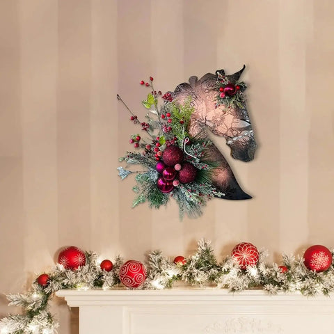 Horse Head Wreath for Christmas