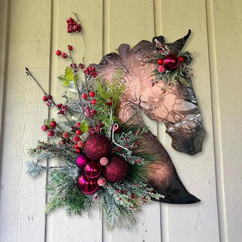 Horse Head Wreath for Christmas