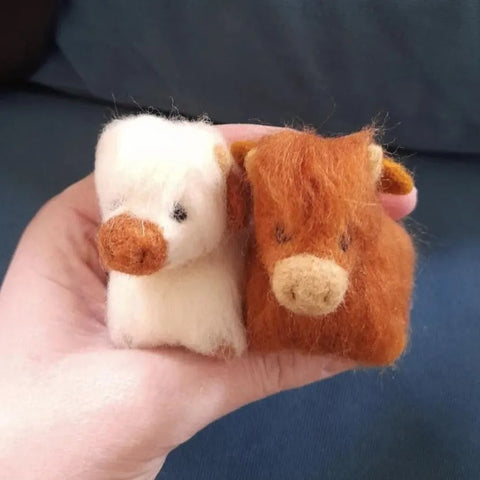 Needle Felted Highland Cow Air Vent Clip