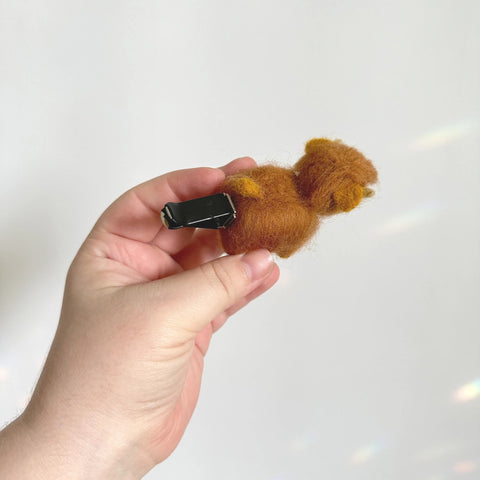 Needle Felted Highland Cow Air Vent Clip