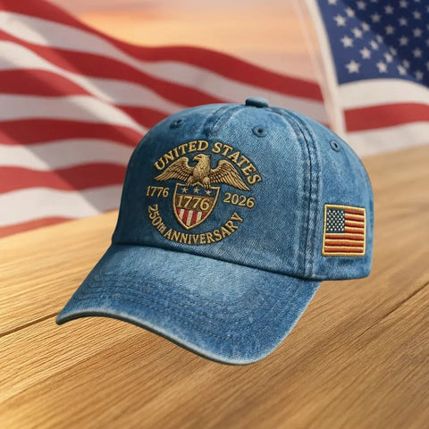 United States 250th Anniversary Eagle and Shield Patriotic Cap