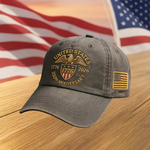United States 250th Anniversary Eagle and Shield Patriotic Cap