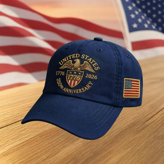 United States 250th Anniversary Eagle and Shield Patriotic Cap