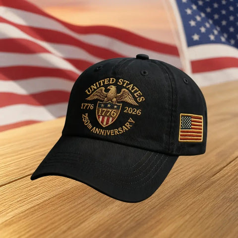 United States 250th Anniversary Eagle and Shield Patriotic Cap