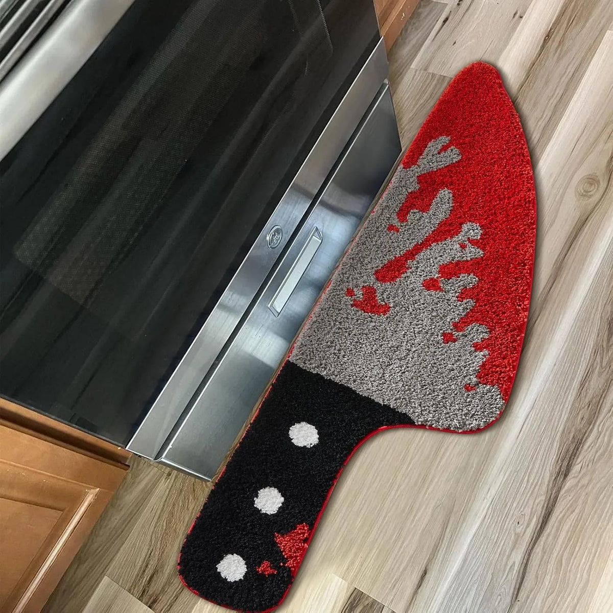 Halloween Scream Knife Throw Rug