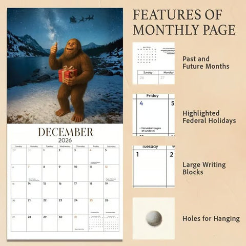 2026 Bigfoot Calendar: Ditch Boring Dates — Let the World’s Silliest Sasquatch Brighten Your Year