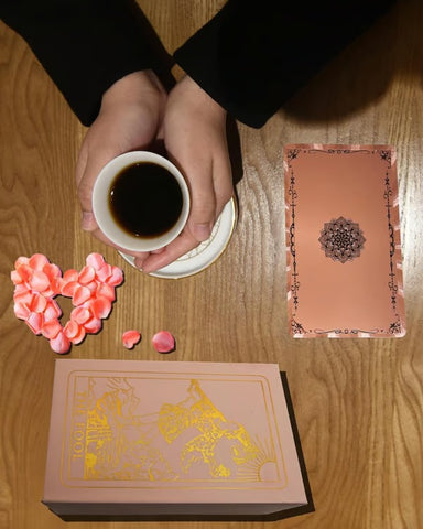 Witchy Cauldron Rose Gold Tarot Cards with Guide Book