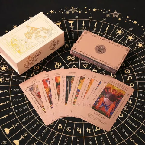 Witchy Cauldron Rose Gold Tarot Cards with Guide Book