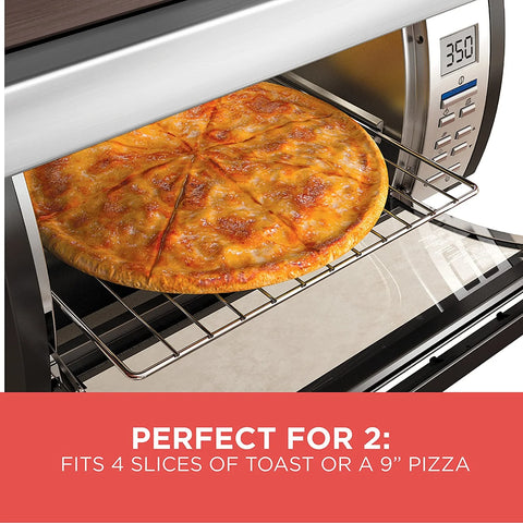 BLACK+DECKER SpaceMaker Under-Counter Toaster Oven, Digital Controls, Black/Stainless Steel, Fits 9�测�� Pizza, TROS1000D