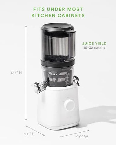 Nama J2 Cold Press Juicer �� Self Feeding for Hands Free Operation with Wide Mouth Hopper for Whole Recipe Loading, Zero Waste Masticating Juicer For More Juice, Less Pulp �� Easy Cleanup & Assembly: Home & Kitchen