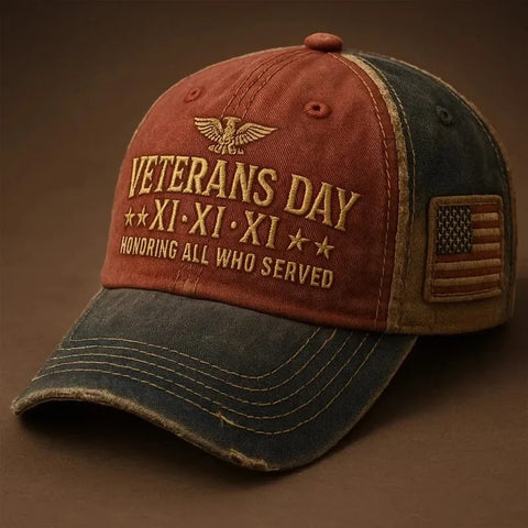 Veterans Day Retro Washed Cap