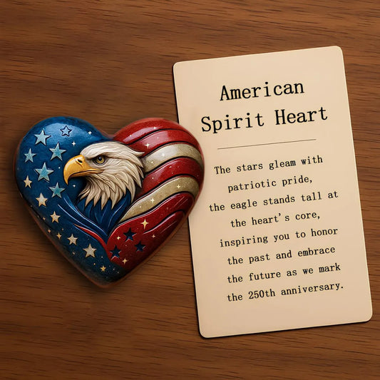Patriotic Eagle Heart Keepsake