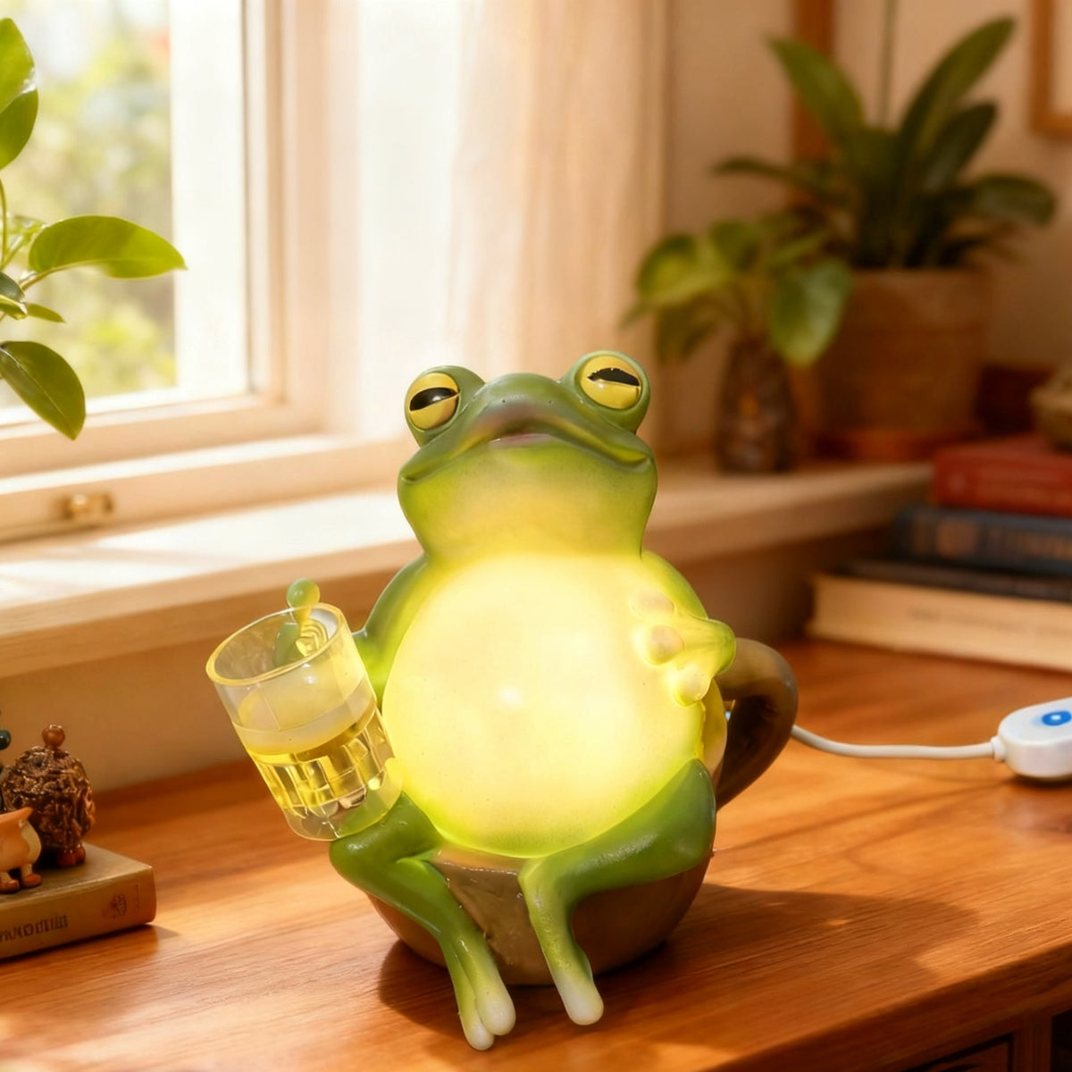 Comfortable Frog Beer Night Light