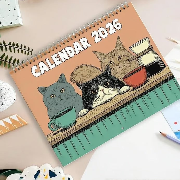 Cats Chillin' With Tea Calendar 2026
