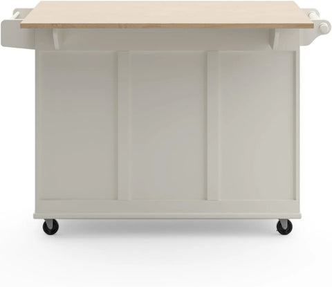 Homestyles Dolly Madison Mobile Kitchen Island Cart, Drop Leaf Breakfast Bar