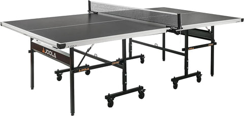 Inside Professional MDF Indoor Ping Pong Table with Quick Clamp Table Tennis Net and Post Set - 10 Minute Easy Assembly - Tournament Quality - Foldable with Single Player Playback Mode