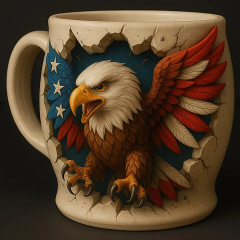 American Flag Patriotic Coffee Mug