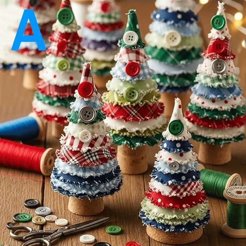 DIY Patchwork Christmas Tree Decorations