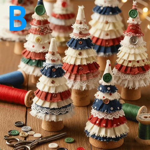 DIY Patchwork Christmas Tree Decorations