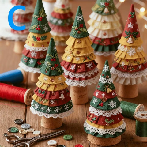DIY Patchwork Christmas Tree Decorations