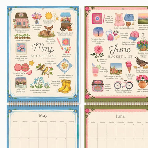 2026 Bucket List Calendar