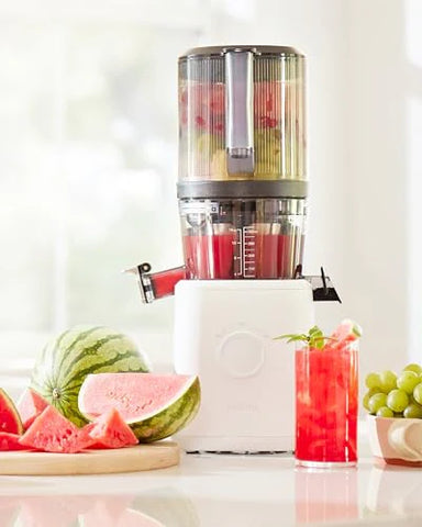 Nama J2 Cold Press Juicer �� Self Feeding for Hands Free Operation with Wide Mouth Hopper for Whole Recipe Loading, Zero Waste Masticating Juicer For More Juice, Less Pulp �� Easy Cleanup & Assembly: Home & Kitchen