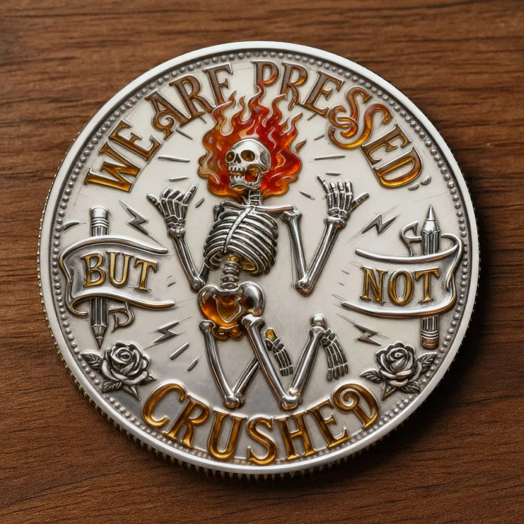 “Become the Fire” – Dual-Side Inspirational Skeleton Coin