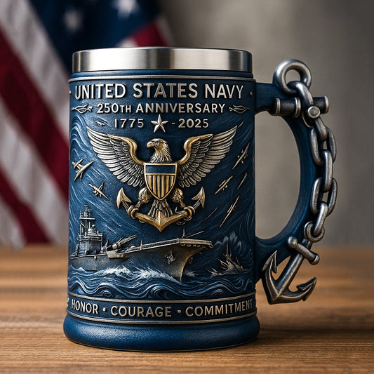 250th Anniversary Military 3D Relief Mug