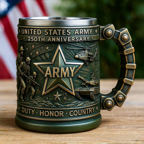 250th Anniversary Military 3D Relief Mug