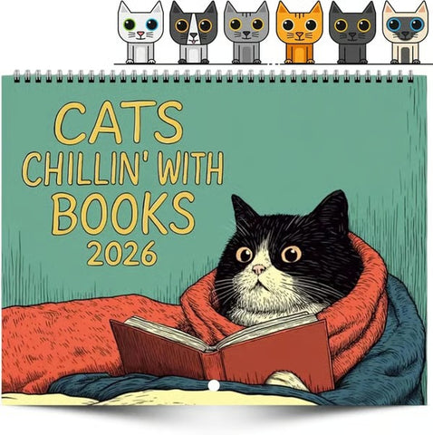 2026 Cat Calendar Cat--Your 2026 Cat & Book Lover's Wall Calendar