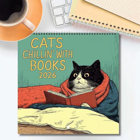 2026 Cat Calendar Cat--Your 2026 Cat & Book Lover's Wall Calendar