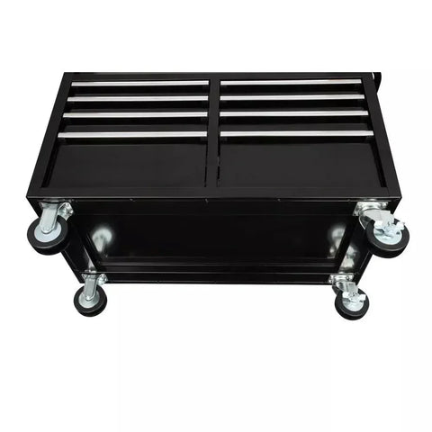 46 in. W x 24 in. D 9-Drawer Gloss Black Deep Tool Chest Mobile Workbench