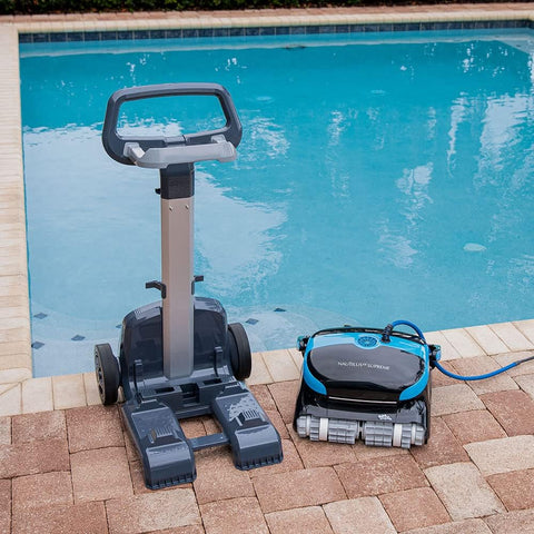 Dolphin Nautilus CC Plus Wi-Fi Automatic Robotic Pool Vacuum Cleaner, Always Cleaning, Never Charging, with Wall Climbing Scrubber Brush, Ideal for In-Ground Pools up to 50 FT in Length
