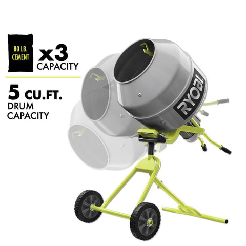 5.0 cu. ft. Portable Concrete Mixer RMX001