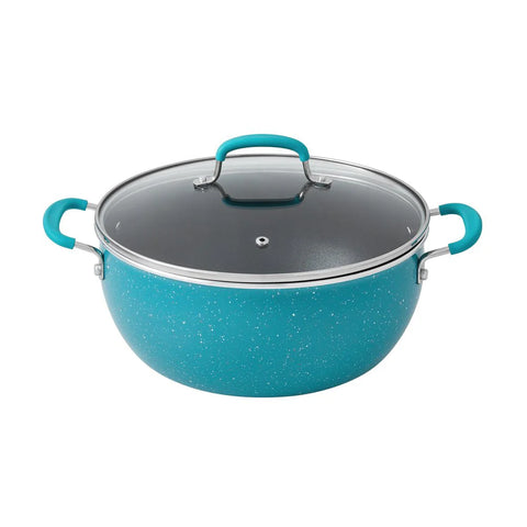 The Pioneer Woman Brilliant Blooms 38-Piece Cookware Set, Teal �� Complete Kitchen Solution with Floral Design
