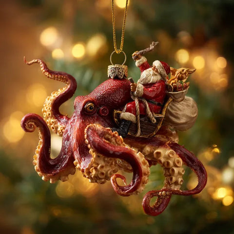 Hristmas Octopus Ornament Collection – Deep Sea Holiday Magic