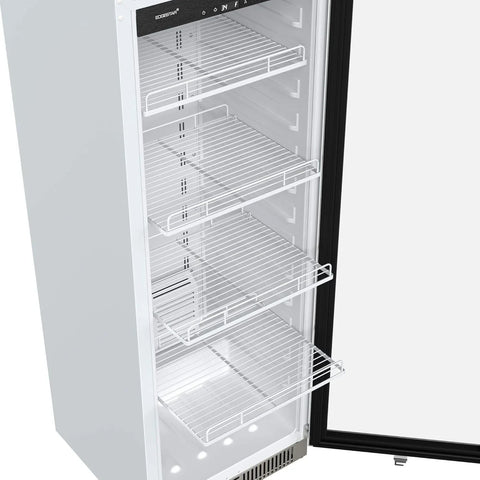 EdgeStar VBM101 22" Wide 10.1 Cu. Ft. Commercial Beverage Merchandiser – Stainless Steel, Temp Alarm, Reversible Door