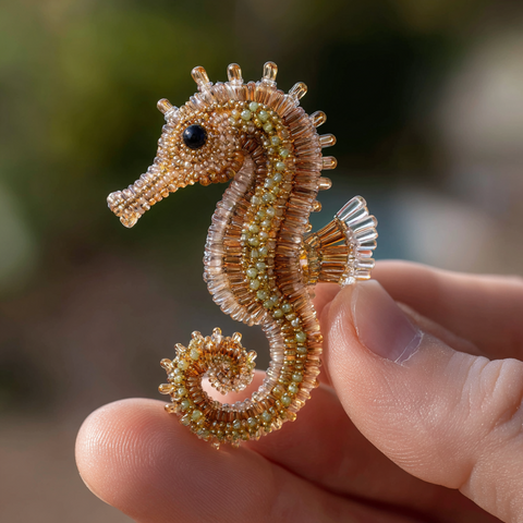 Sea Creature Bead Embroidery