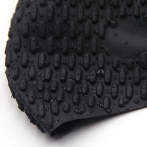 Bubble Silicone Swimming Cap for Long Hair Women men Waterproof Ear Protect Large free size Elanstic
