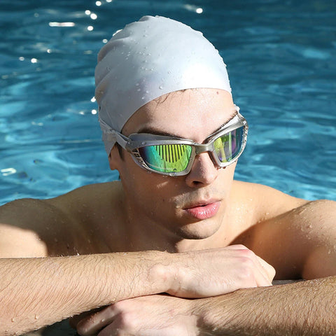 Cleacco Professional Swimming Goggles Anti Fog UV Plating Lens Waterproof Adjustable Swimming Glasses Eyewear men women