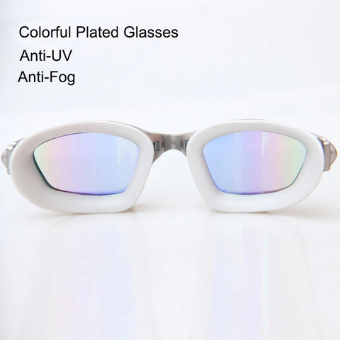 Cleacco Professional Swimming Goggles Anti Fog UV Plating Lens Waterproof Adjustable Swimming Glasses Eyewear men women