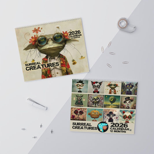 2026 Surreal Creatures Wall Calendar